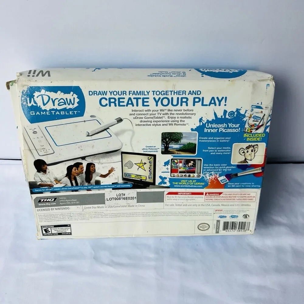 Nintendo Wii uDraw Game Tablet w/ Pen ONLY Item # 555668